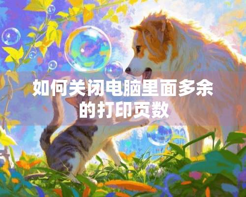 如何关闭电脑里面多余的打印页数