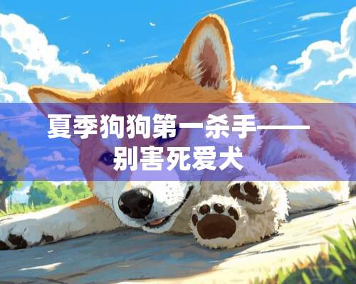 夏季狗狗第一**——别害死爱犬