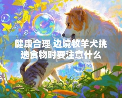 健康合理 边境牧羊犬挑选食物时要注意什么