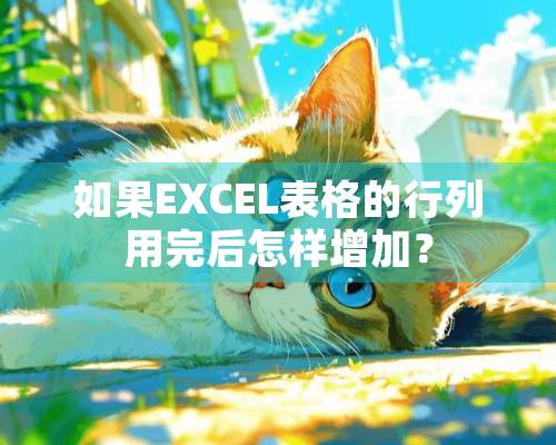 如果EXCEL表格的行列用完后怎样增加？