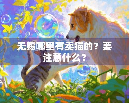 无锡哪里有卖猫的？要注意什么？