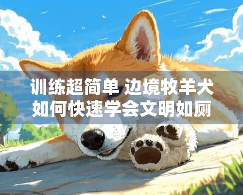 训练超简单 边境牧羊犬如何快速学会文明如厕的习惯