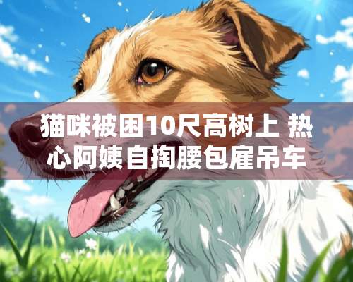 猫咪被困10尺高树上 热心阿姨自掏腰包雇吊车援救