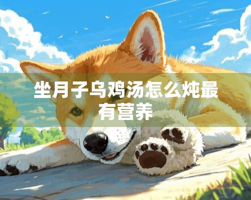 坐月子乌鸡汤怎么炖最有营养