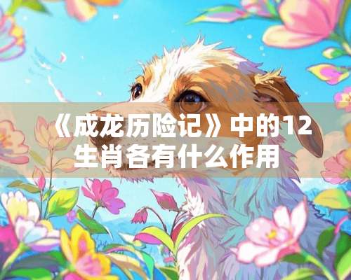 《成龙历险记》中的12生肖各有什么作用