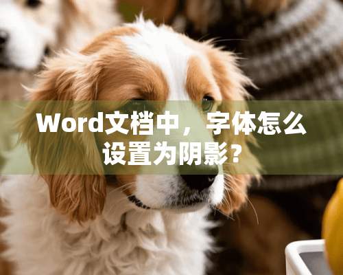 Word文档中，字体怎么设置为*影？