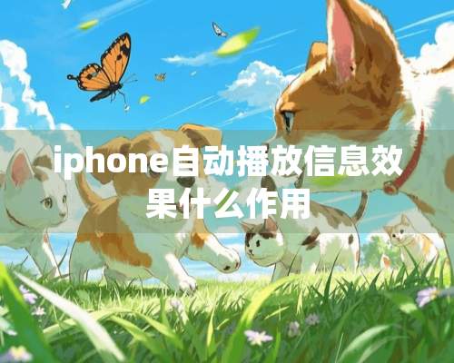 iphone自动播放信息效果什么作用