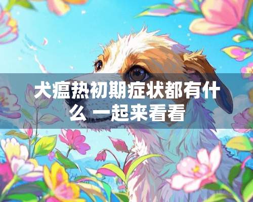 犬瘟热初期症状都有什么 一起来看看