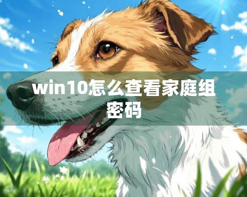 win10怎么查看家庭组密码