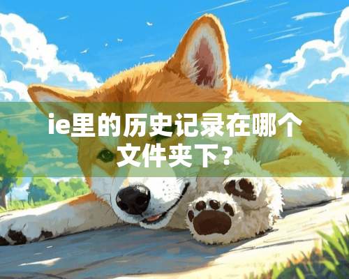 ie里的历史记录在哪个文件夹下？