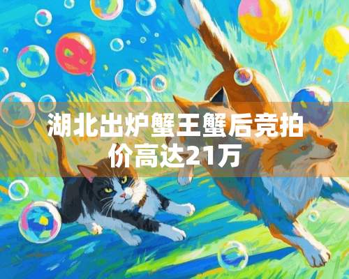 湖北出炉蟹王蟹后竞拍价高达21万