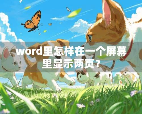 word里怎样在一个屏幕里显示两页？