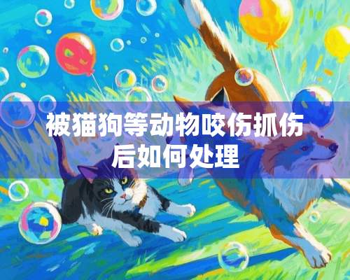 被猫狗等动物咬伤抓伤后如何处理