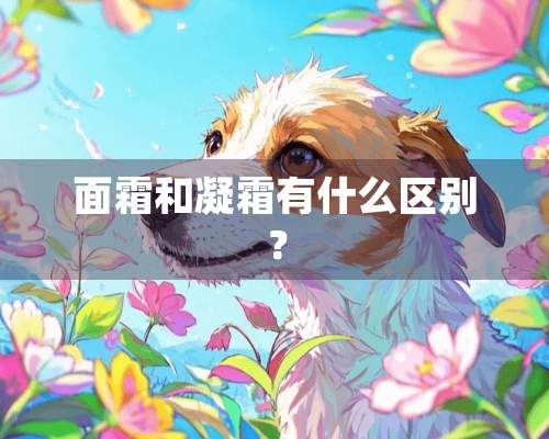 面霜和凝霜有什么区别？