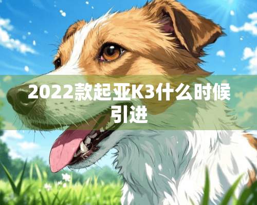 2022款起亚K3什么时候引进