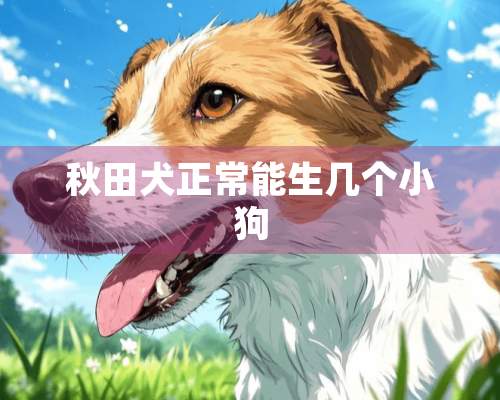 秋田犬正常能生几个小狗