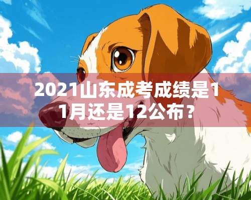 2021山东成考成绩是11月还是12公布？