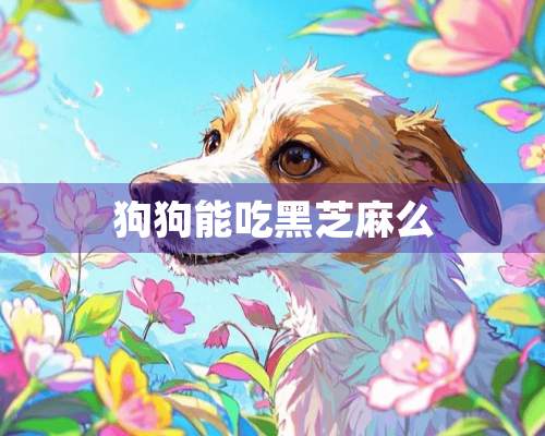 狗狗能吃黑芝麻么