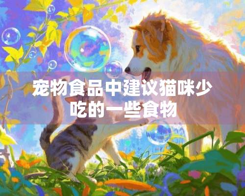 宠物食品中建议猫咪少吃的一些食物