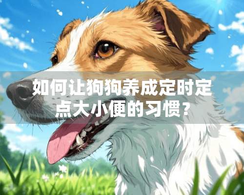 如何让狗狗养成定时定点大小便的习惯？