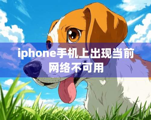 iphone手机上出现当前网络不可用