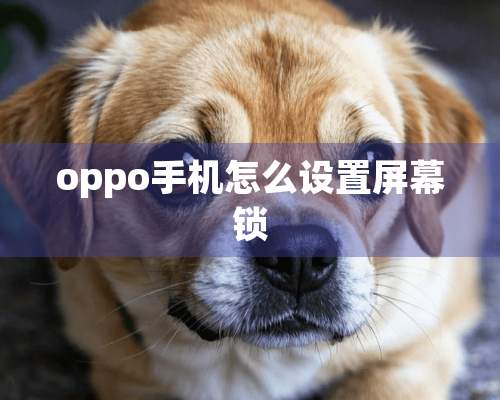 oppo手机怎么设置屏幕锁