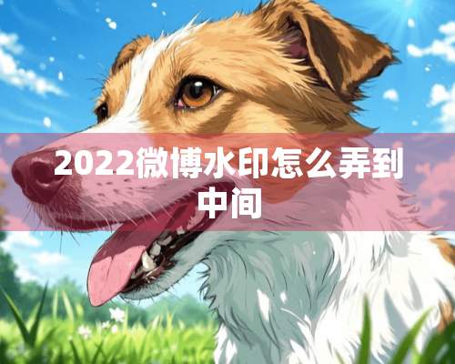 2022微博水印怎么弄到中间