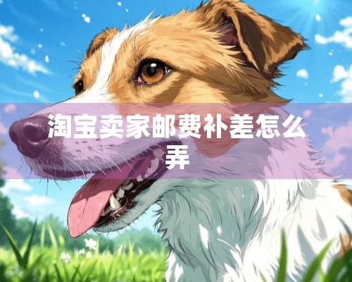 淘宝卖家邮费补差怎么弄