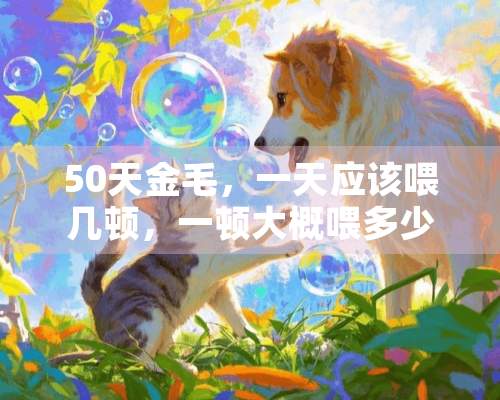 50天金毛，一天应该喂几顿，一顿大概喂多少粒狗粮，求解，