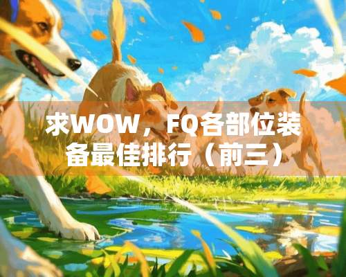 求WOW，FQ各部位装备最佳排行（前三）