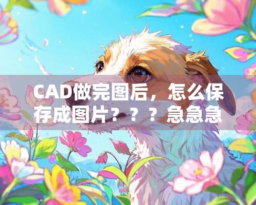 CAD做完图后，怎么保存成图片？？？急急急