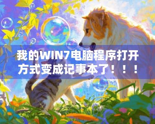 我的WIN7电脑程序打开方式变成记事本了！！！！在线等大神求救啊！！！！