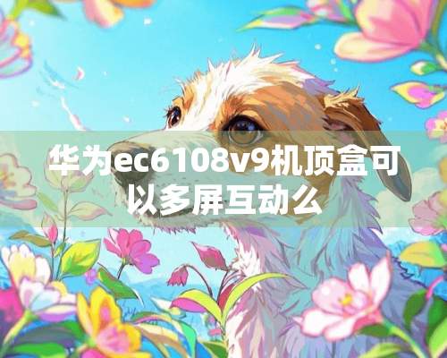 华为ec6108v9机顶盒可以多屏互动么