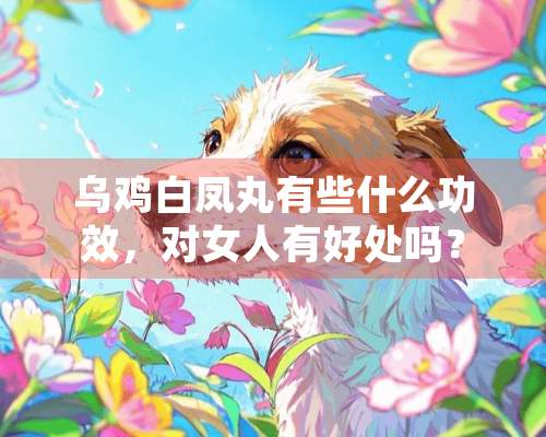 乌鸡白凤丸有些什么功效，对女人有好处吗？