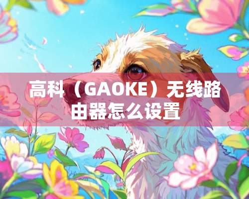 高科（GAOKE）无线路由器怎么设置