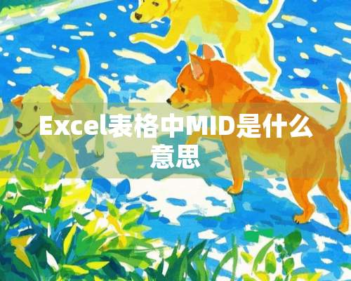 Excel表格中MID是什么意思