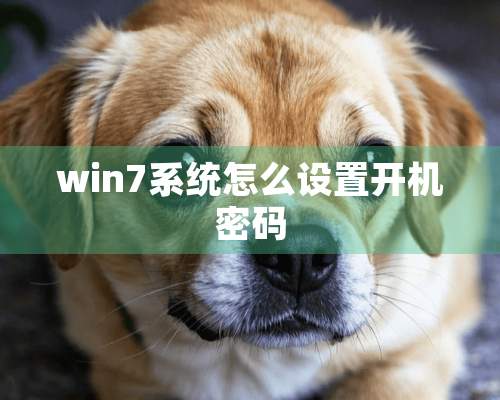 win7系统怎么设置开机密码