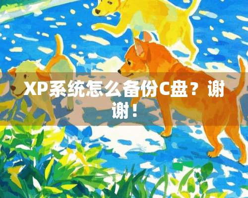 XP系统怎么备份C盘？谢谢！