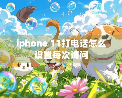 iphone 11打电话怎么设置每次询问