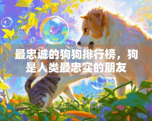 最忠诚的狗狗排行榜，狗是人类最忠实的朋友