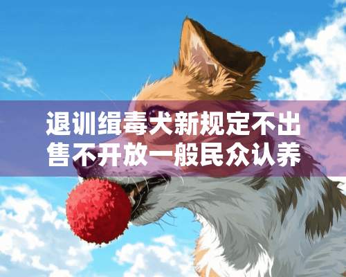 退训缉毒犬新规定不出售不开放一般民众认养