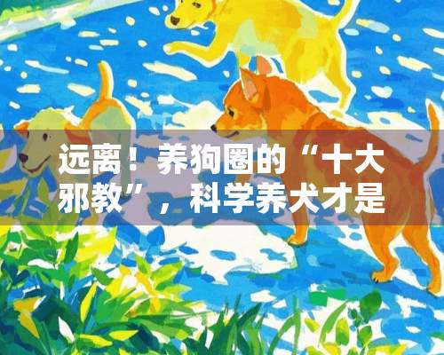 远离！养狗圈的“十大**”，科学养犬才是王