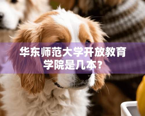 华东师范大学开放教育学院是几本？