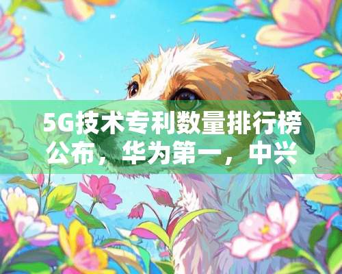 5G技术专利数量排行榜公布，华为第一，中兴第三，你怎么看？