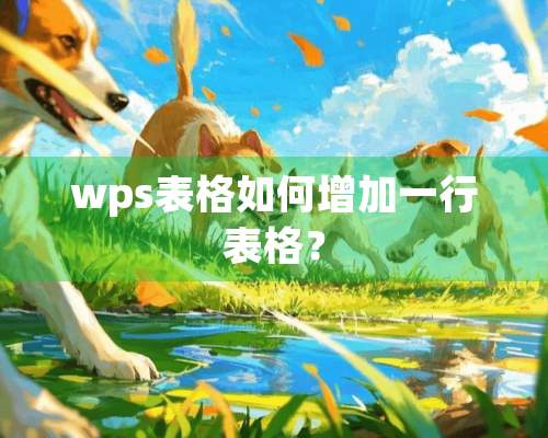 wps表格如何增加一行表格？