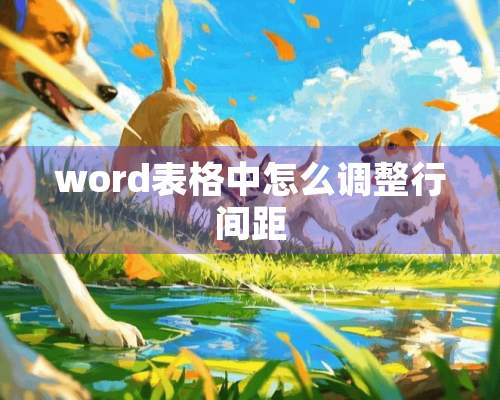 word表格中怎么调整行间距