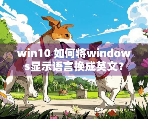 win10 如何将windows显示语言换成英文？