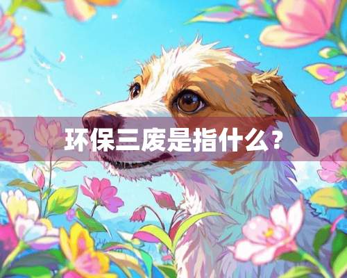 环保三废是指什么？