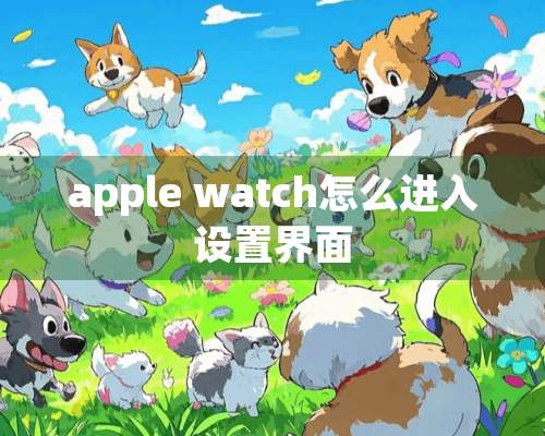 apple watch怎么进入设置界面