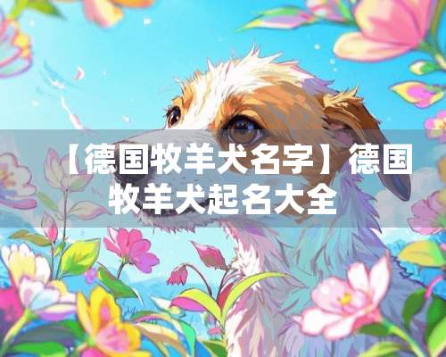 【德国牧羊犬名字】德国牧羊犬起名大全